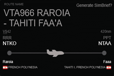 Raroia-Tahiti